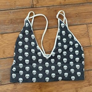Tilly's intimate super cropped skull top
